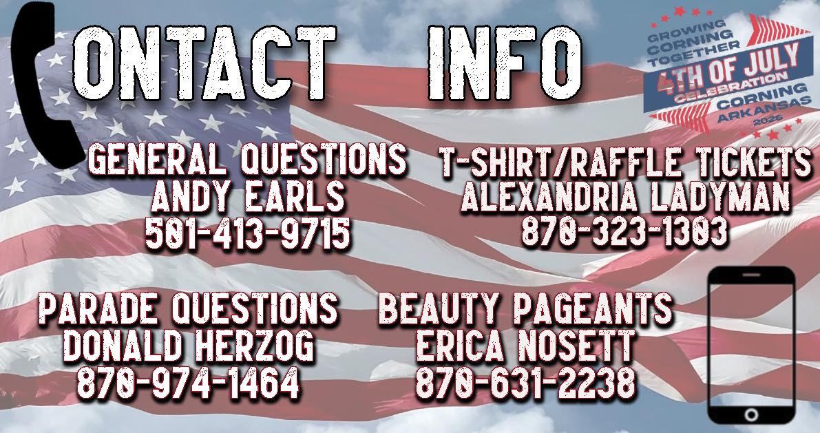 Contact Information for 4th of July Celebration