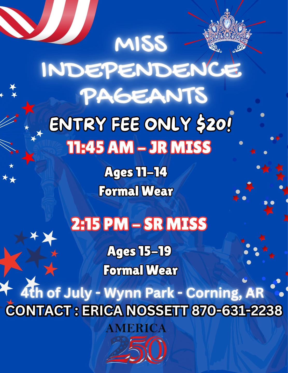 Miss Independence JR/SR 2026 Info-Graphic