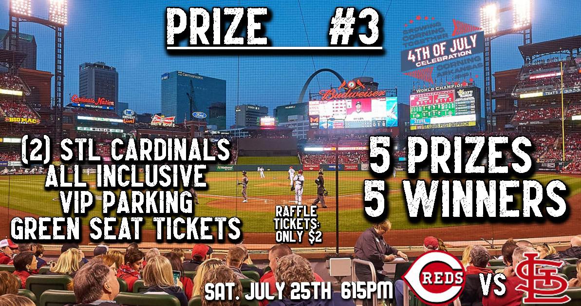 2026 Grand Prize 3 - 2 Tickets to STL Cardinals!