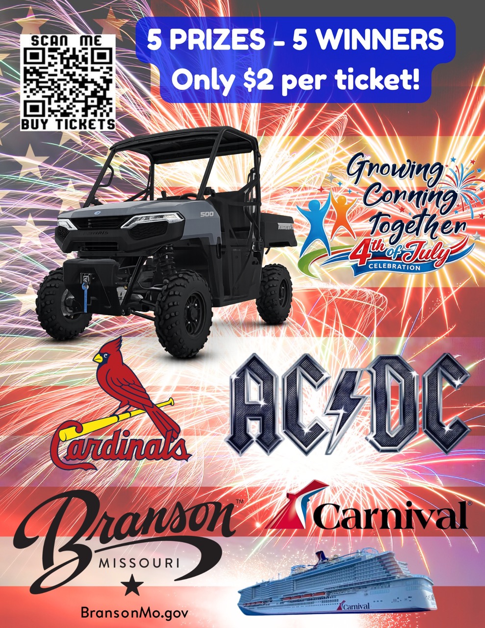2026 Raffle Grand Prizes for 4th of July Celebration