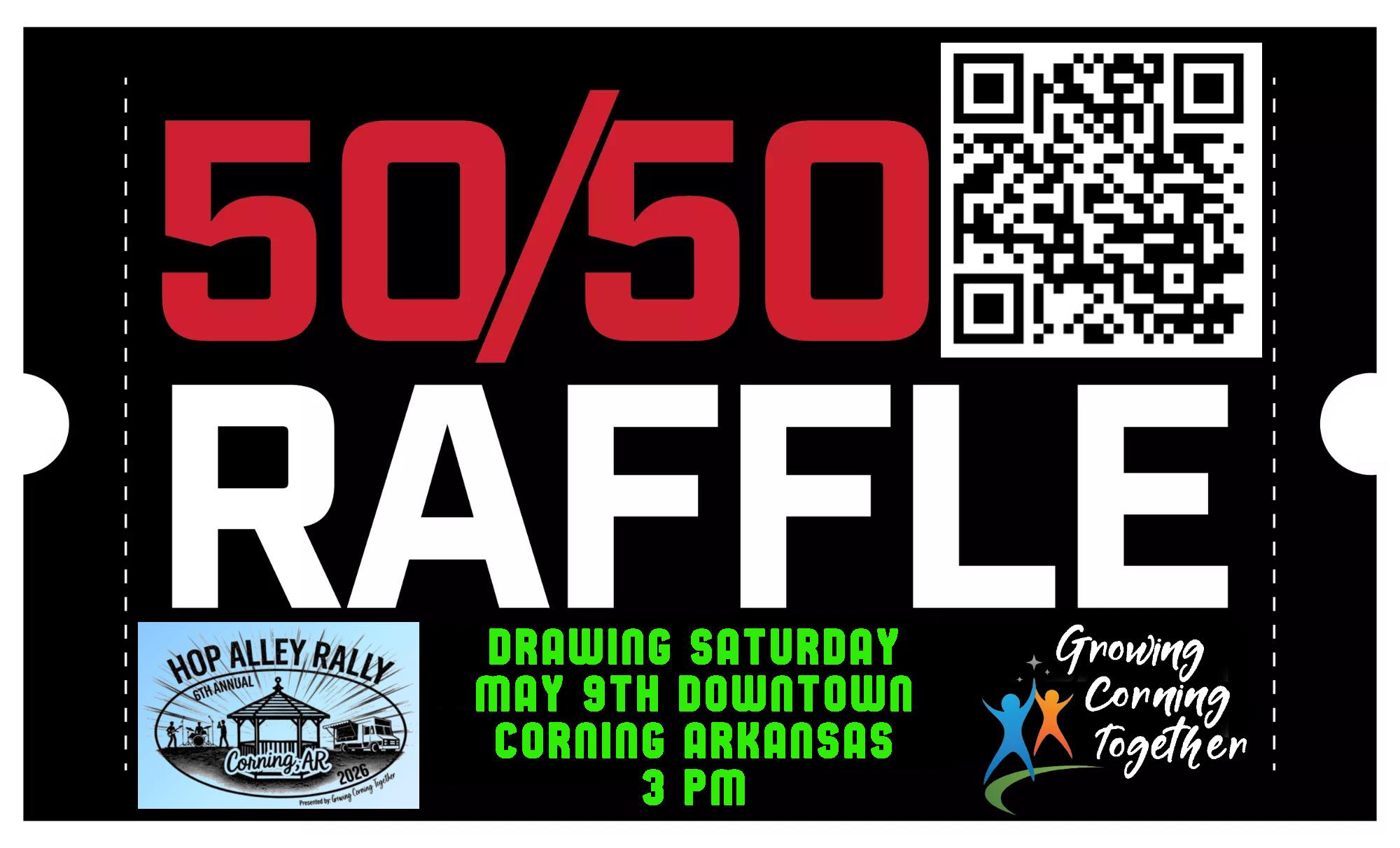 Hop Alley Rally 50/50 Raffle - Scan QR Code to Purchase Tickets